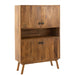 Opbergkast Kast Lora ijzer, MDF, Mango Hout Bruin 104x40x158 cm-Opbergkasten-J-Line