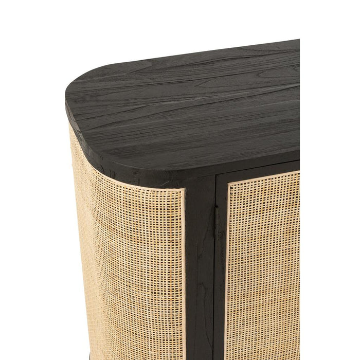 Opbergkast Kast Molly Exotiek Meranti Hout, Mindi Hout, Rotan-Opbergkasten-J-Line