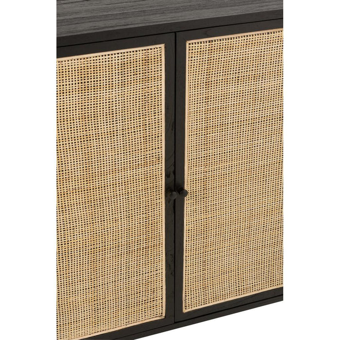 Opbergkast Kast Molly Exotiek Meranti Hout, Mindi Hout, Rotan-Opbergkasten-J-Line