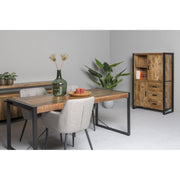 Opbergkast Kast Nairobi Mangohout Naturel hout 100x43x150 cm-Opbergkasten-Livingfurn