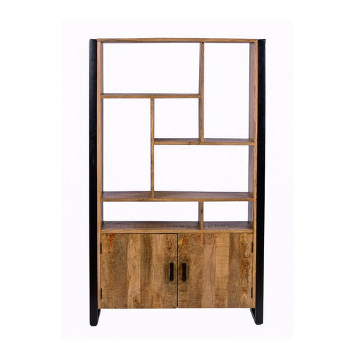 Opbergkast Kast Nairobi Mangohout Naturel hout 110x43x180 cm-Opbergkasten-Livingfurn