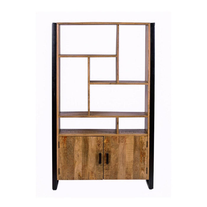 Opbergkast Kast Nairobi Mangohout Naturel hout 110x43x180 cm-Opbergkasten-Livingfurn