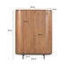 Opbergkast Kast Noor Mangohout Naturel hout 115x43x151 cm-Opbergkasten-Livingfurn