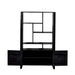 Opbergkast Kast Norris Mangohout Zwart 110x43x180 cm-Opbergkasten-Livingfurn