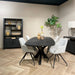 Opbergkast Kast Norris Mangohout Zwart 110x43x180 cm-Opbergkasten-Livingfurn