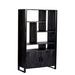 Opbergkast Kast Norris Mangohout Zwart 110x43x180 cm-Opbergkasten-Livingfurn