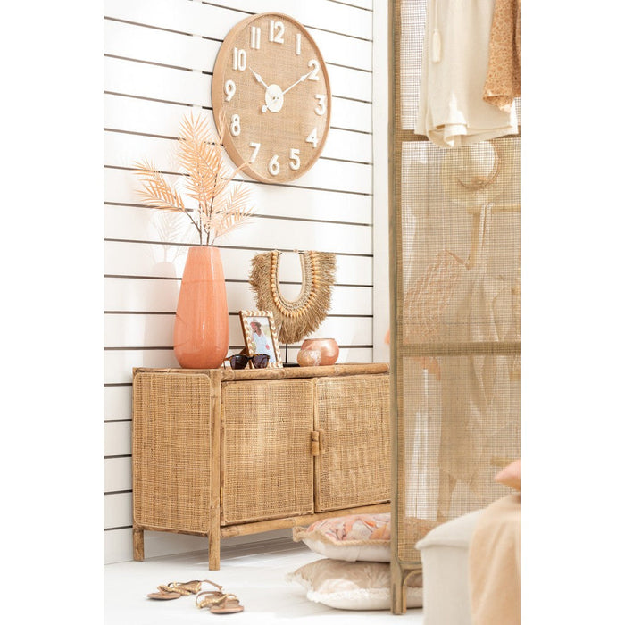 Opbergkast Kast Ozara Rotan Naturel 100x40x65 cm-Opbergkasten-J-Line