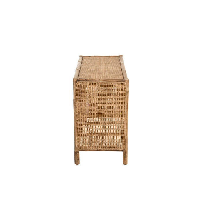 Opbergkast Kast Ozara Rotan Naturel 100x40x65 cm-Opbergkasten-J-Line