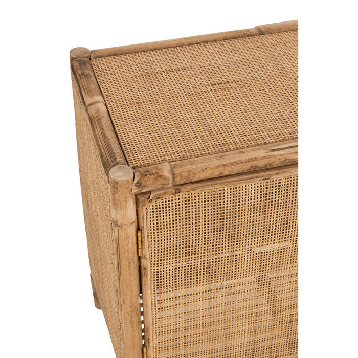 Opbergkast Kast Ozara Rotan Naturel 100x40x65 cm-Opbergkasten-J-Line