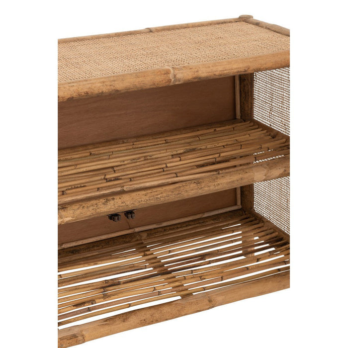Opbergkast Kast Ozara Rotan Naturel 100x40x65 cm-Opbergkasten-J-Line