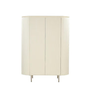 Opbergkast Kast Patou Mangohout Beige 43x115x151 cm-Opbergkasten-Livingfurn