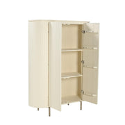 Opbergkast Kast Patou Mangohout Beige 43x115x151 cm-Opbergkasten-Livingfurn