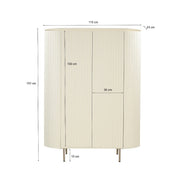 Opbergkast Kast Patou Mangohout Beige 43x115x151 cm-Opbergkasten-Livingfurn