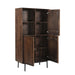 Opbergkast Kast Ravenstein Mangohout Bruin 170x40x90 cm-Opbergkasten-Livingfurn