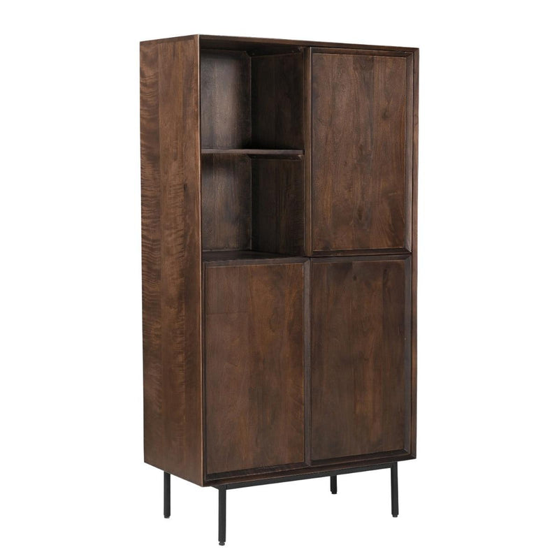 Opbergkast Kast Ravenstein Mangohout Bruin 170x40x90 cm-Opbergkasten-Livingfurn