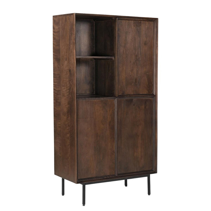 Opbergkast Kast Ravenstein Mangohout Bruin 170x40x90 cm-Opbergkasten-Livingfurn
