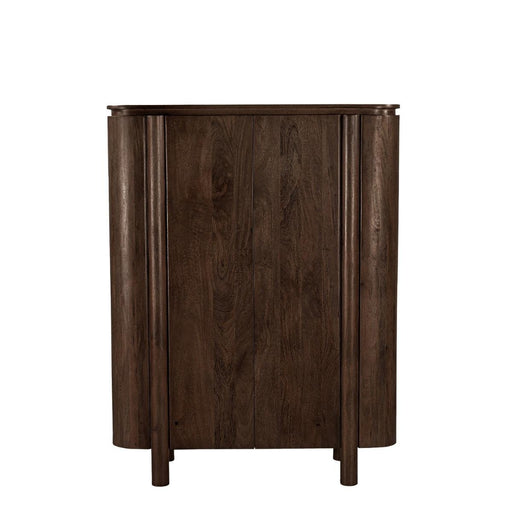 Opbergkast Kast Salano Mangohout Bruin 115x43x150 cm-Opbergkasten-Livingfurn