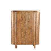 Opbergkast Kast Salano Mangohout Naturel hout 115x43x150 cm-Opbergkasten-Livingfurn