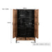 Opbergkast Kast Sturdy Mangohout Naturel hout 100x40x170 cm-Opbergkasten-Livingfurn