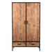 Opbergkast Kast Sturdy Mangohout Naturel hout 100x40x170 cm-Opbergkasten-Livingfurn