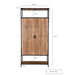 Opbergkast Kast Sturdy Mangohout Naturel hout 100x40x210 cm-Opbergkasten-Livingfurn