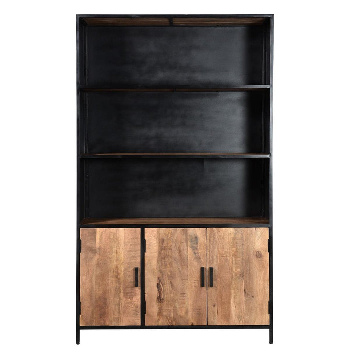 Opbergkast Kast Sturdy Mangohout Naturel hout 120x40x200 cm-Opbergkasten-Livingfurn