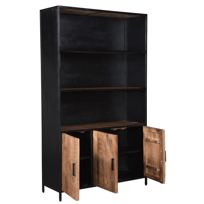 Opbergkast Kast Sturdy Mangohout Naturel hout 120x40x200 cm-Opbergkasten-Livingfurn