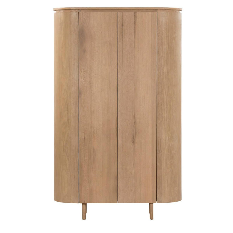 Opbergkast Kast Tobago Eikenhout fineer Naturel hout 115x43x180-Opbergkasten-Livingfurn