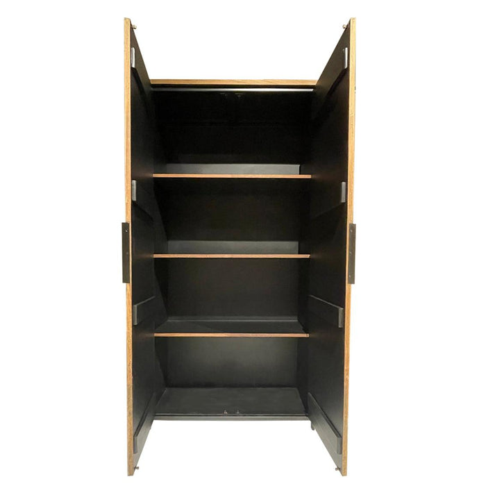 Opbergkast Kast Tomar Teakhout Naturel hout 100x40x195 cm-Opbergkasten-Livingfurn
