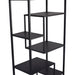 Zwarte PTMD vakkenkast van ijzer met een modern, open design van 30x60 cm.