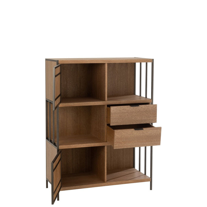 Opbergkast Kast Verschillende Compartimenten Ash Hout, Metaal-Opbergkasten-J-Line