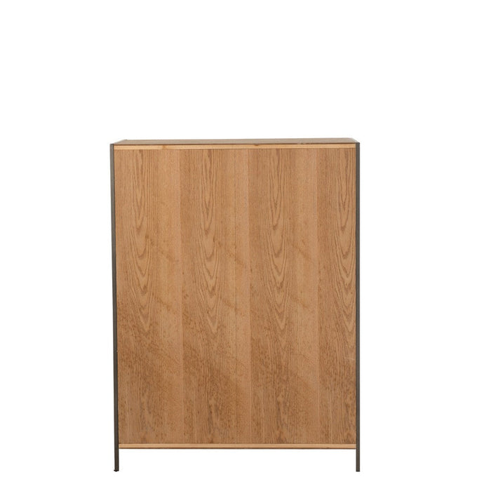 Opbergkast Kast Verschillende Compartimenten Ash Hout, Metaal-Opbergkasten-J-Line