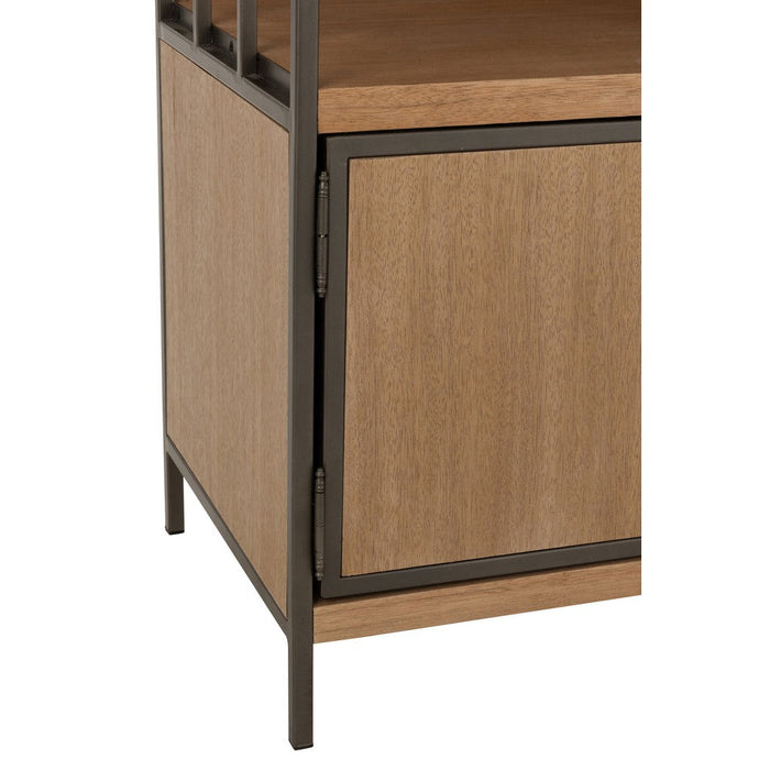 Opbergkast Kast Verschillende Compartimenten Ash Hout, Metaal-Opbergkasten-J-Line