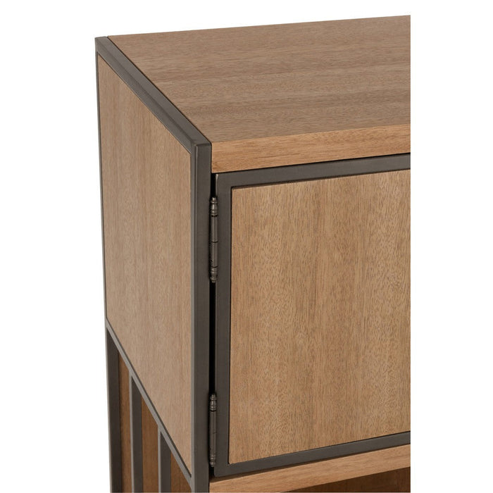 Opbergkast Kast Verschillende Compartimenten Ash Hout, Metaal-Opbergkasten-J-Line
