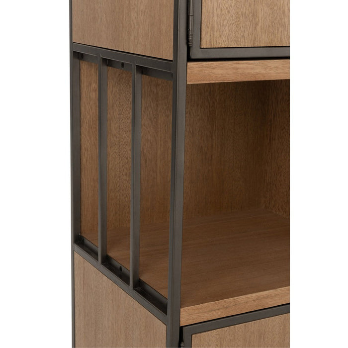Opbergkast Kast Verschillende Compartimenten Ash Hout, Metaal-Opbergkasten-J-Line
