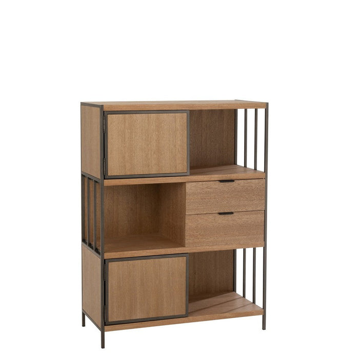 Opbergkast Kast Verschillende Compartimenten Ash Hout, Metaal-Opbergkasten-J-Line