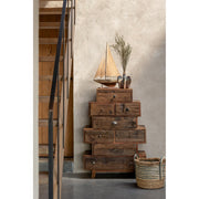Opbergkast Kast Vinto Gerecycled Hout Naturel 76x35x109 cm-Opbergkasten-J-Line