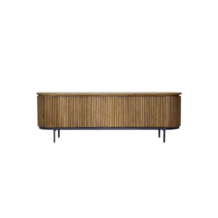 Opbergkast Lausanne Teakhout Naturel hout 43x170x56 cm-TV-meubels-Livingfurn