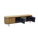 Opbergkast Lausanne Teakhout Naturel hout 43x210x56 cm-TV-meubels-Livingfurn