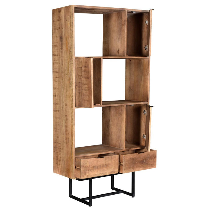 Opbergkast Mangohout 100x40x200 cm-Opbergkasten-Livingfurn