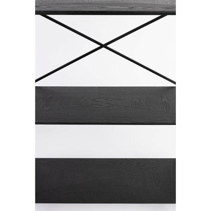 Opbergkast Marcio MDF, Metaal Zwart 40x120 cm-Opbergkasten-Creating Home