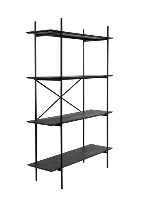 Opbergkast Marcio MDF, Metaal Zwart 40x120 cm-Opbergkasten-Creating Home