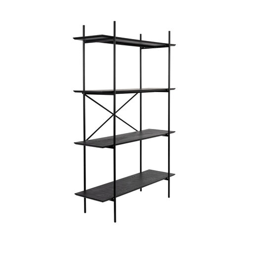 Opbergkast Marcio MDF, Metaal Zwart 40x120 cm-Opbergkasten-Creating Home
