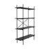 Opbergkast Marcio MDF, Metaal Zwart 40x120 cm-Opbergkasten-Creating Home