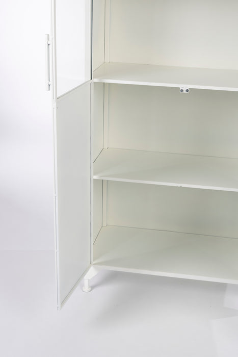Opbergkast Miya High 2do Metaal Wit 68x35 cm-Opbergkasten-Creating Home