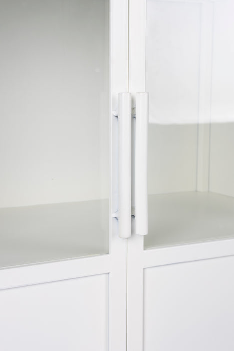 Opbergkast Miya High 2do Metaal Wit 68x35 cm-Opbergkasten-Creating Home
