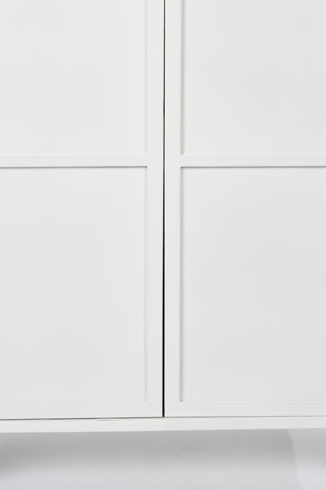 Opbergkast Miya High 2do Metaal Wit 68x35 cm-Opbergkasten-Creating Home