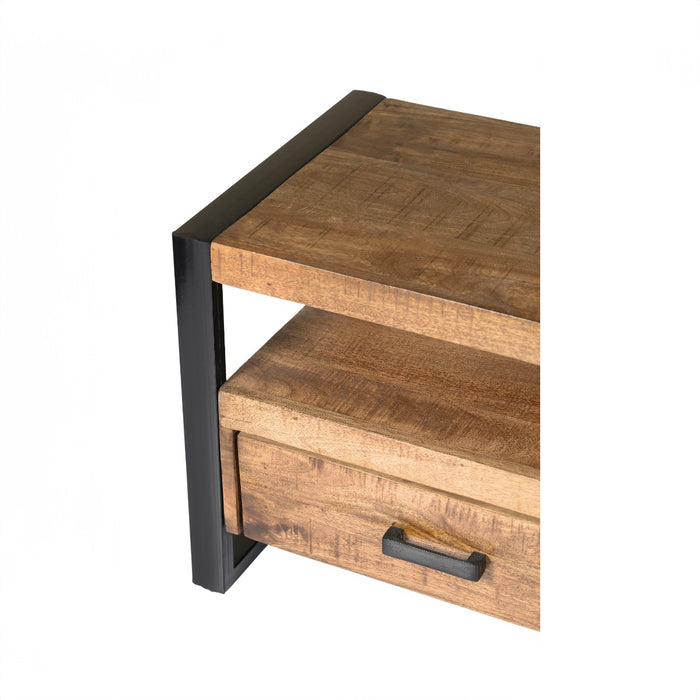 Opbergkast Nairobi Mangohout Naturel hout 120x45x50 cm-TV-meubels-Livingfurn