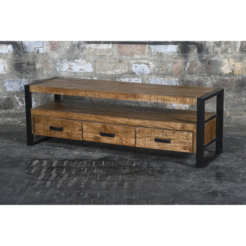 Opbergkast Nairobi Mangohout Naturel hout 150x45x50 cm-TV-meubels-Livingfurn