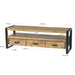 Opbergkast Nairobi Mangohout Naturel hout 150x45x50 cm-TV-meubels-Livingfurn
